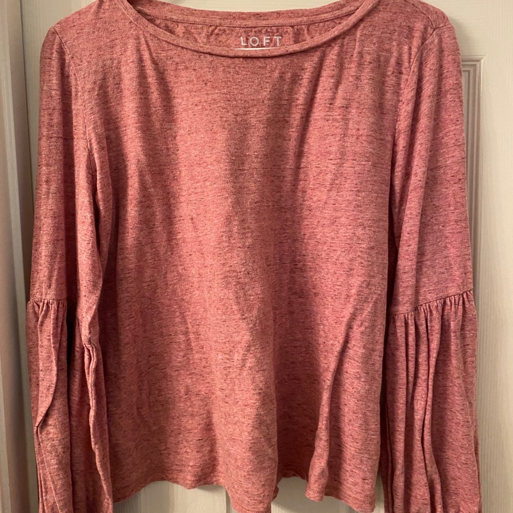 LOFT Bubble Sleeve Top